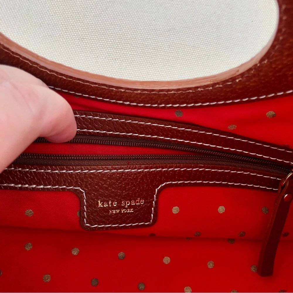 Kate Spade Canvas Clutch Cream Convertible Foldover Tote Bag